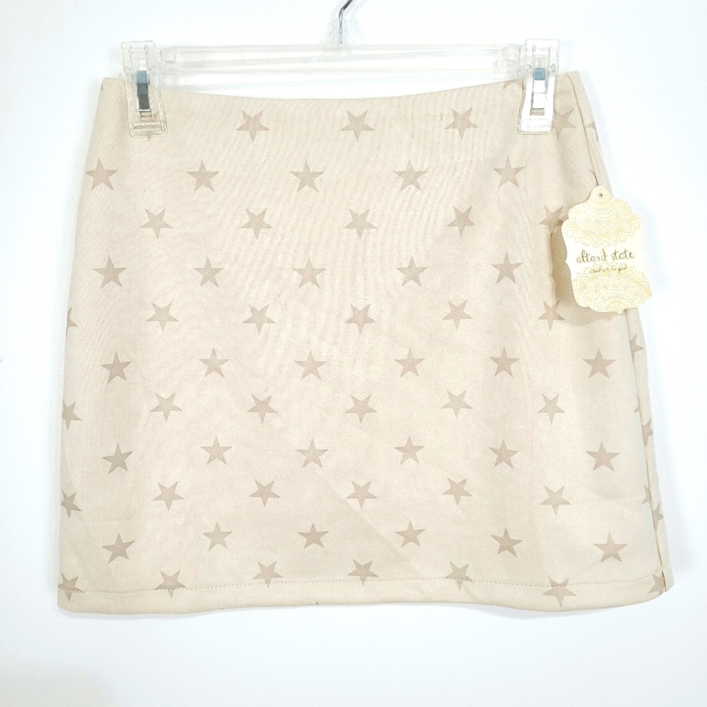 Altar'd State | NWT Faux Suede Star Mini Skirt Small
